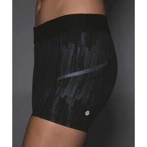 Lululemon What The Sport Short Full-On Luxtreme Scratch Match Black Multi Size 4
